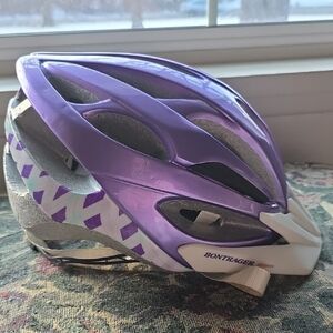Bontrager Purple and White Bike Helmet